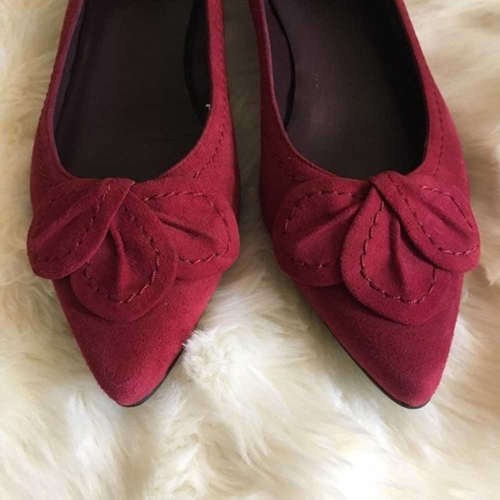 Stuart Weitzman Red Suede Flats - image 4