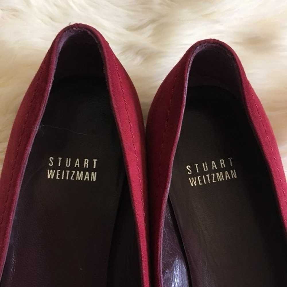 Stuart Weitzman Red Suede Flats - image 6