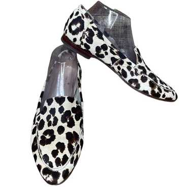 Kate Spade Carima Leopard Calf Hair Loafer Flats … - image 1