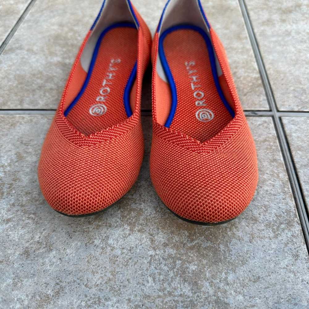 ROTHYS Orange Knit Ballet Flats - image 3