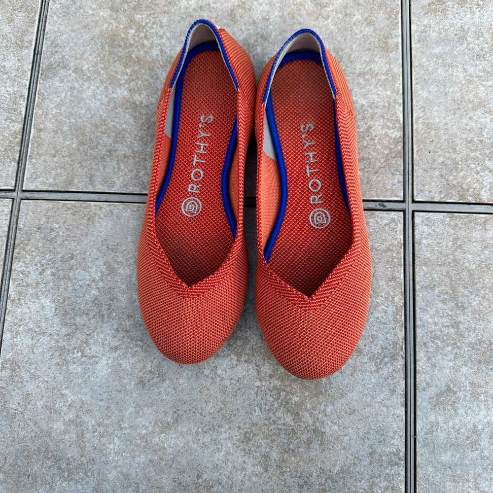 ROTHYS Orange Knit Ballet Flats - image 4