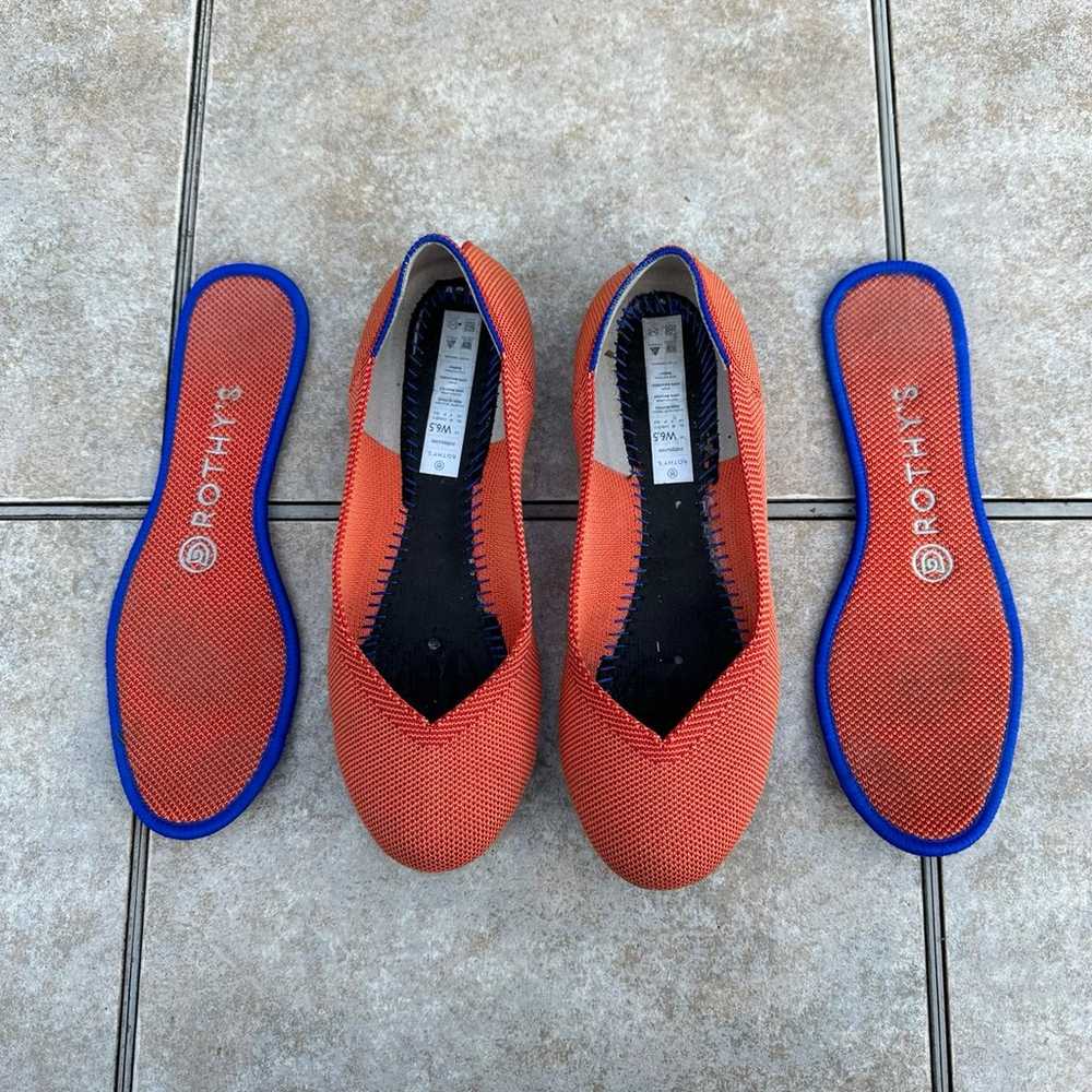 ROTHYS Orange Knit Ballet Flats - image 8