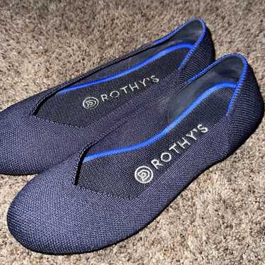 Rothy's The Flat Navy Blue Round Toe Women's Shoe… - image 1