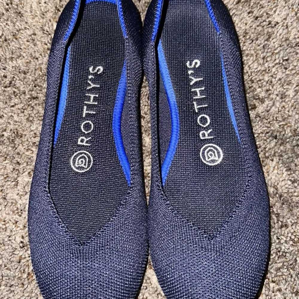 Rothy's The Flat Navy Blue Round Toe Women's Shoe… - image 2
