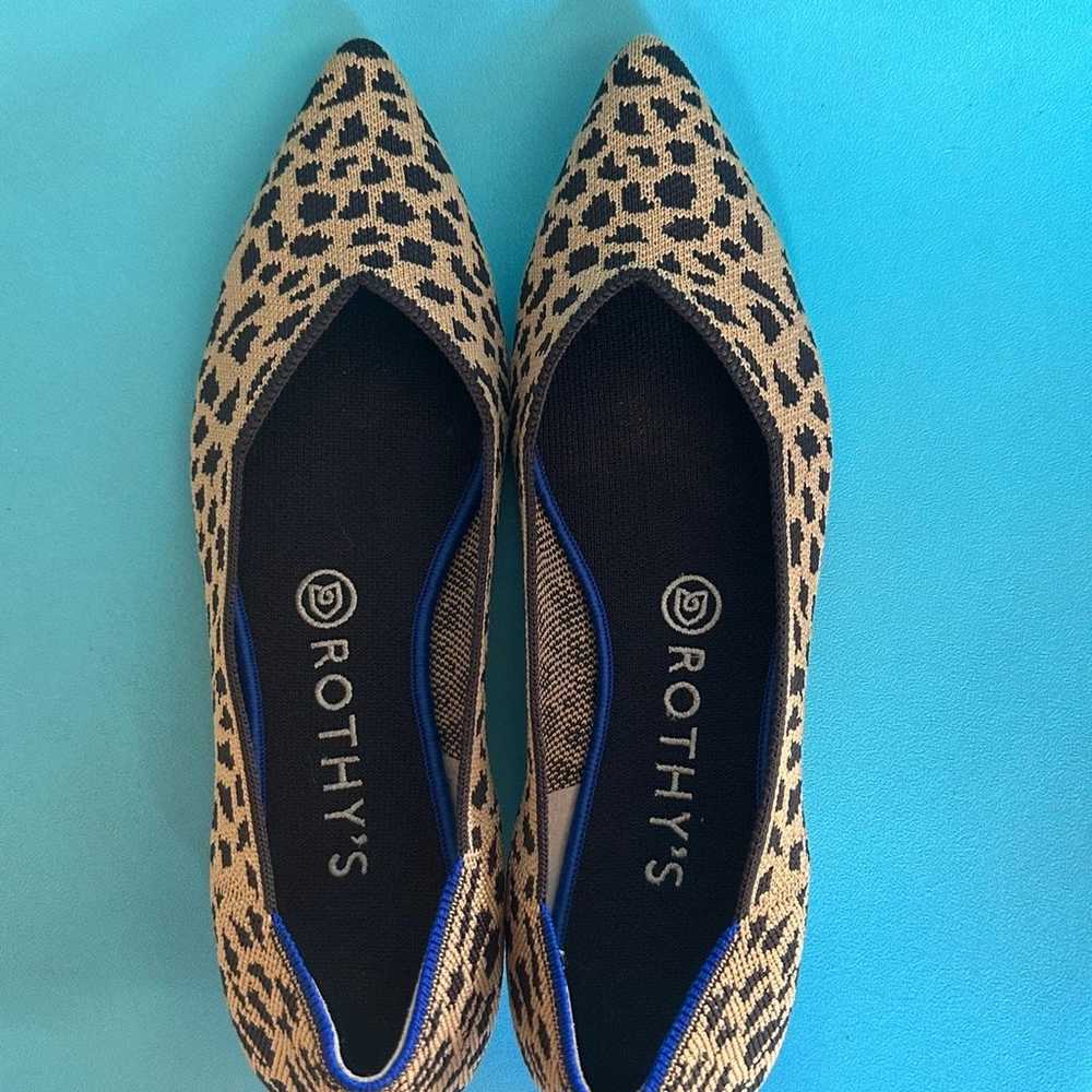 Rothy’s Leopard Point Flats with Box - image 1