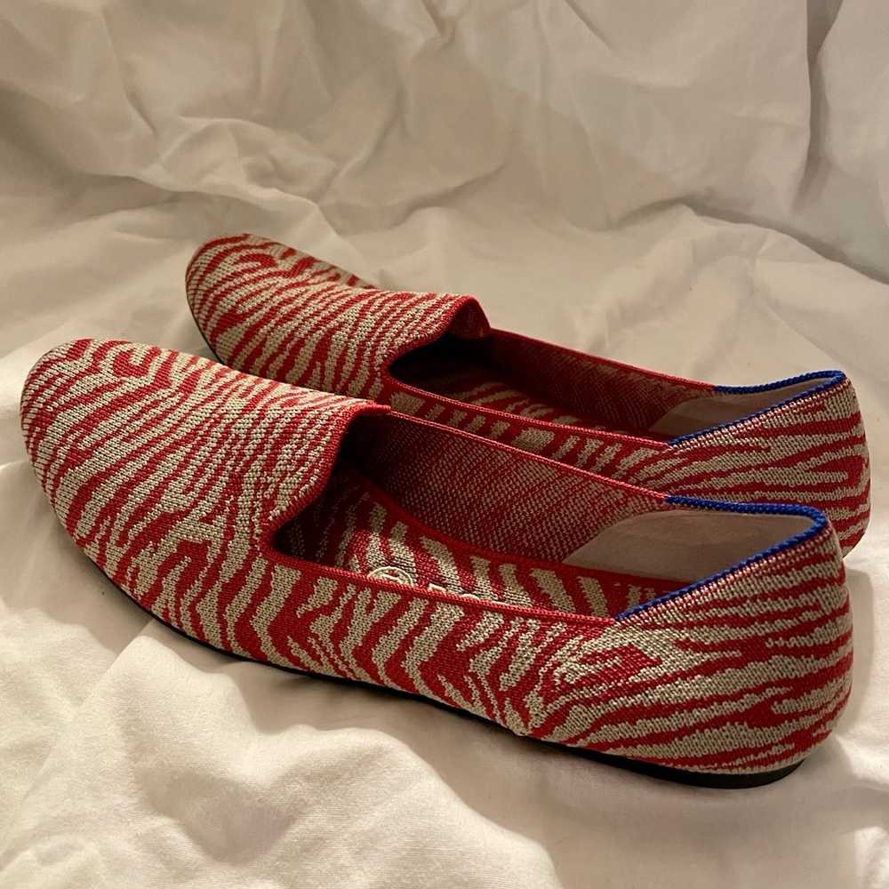 Rothy’s Red Tiger Print Loafer Flats 9 - image 2