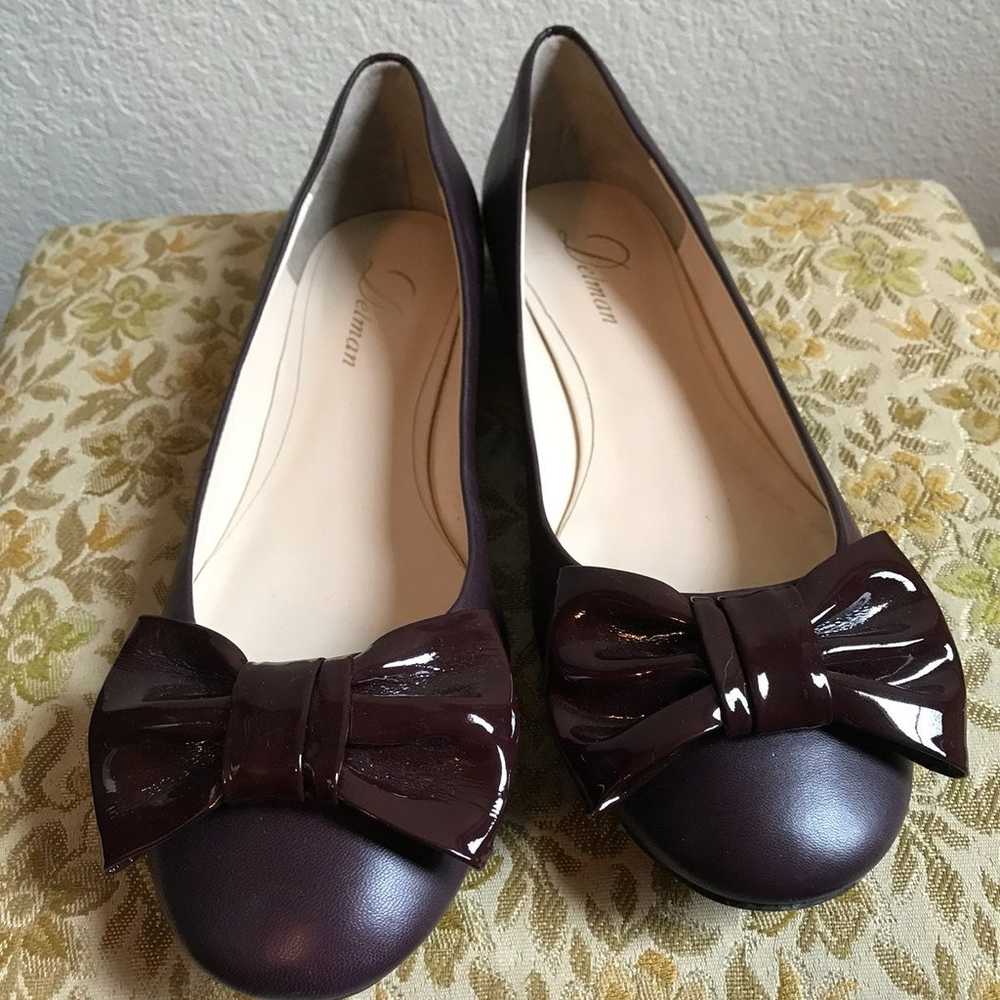 New Delman Maroon Flats 9.5 - image 1