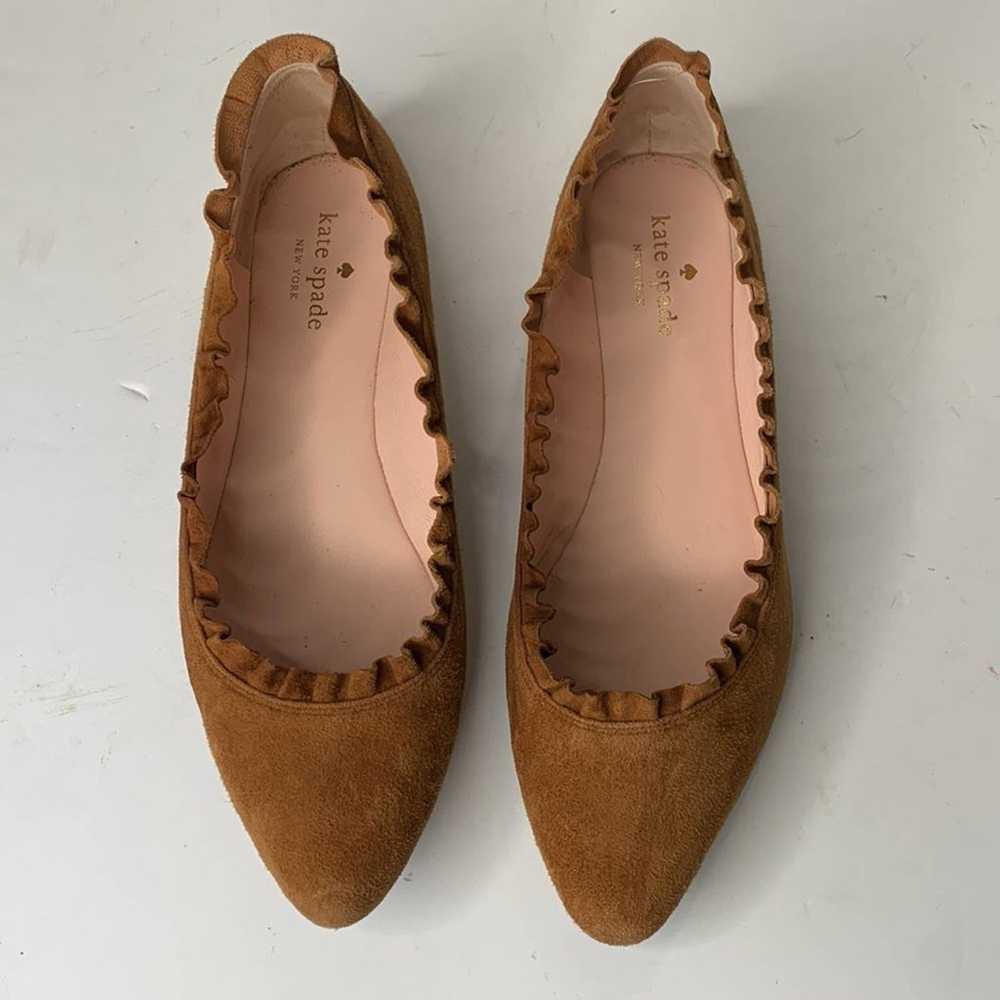 Kate Spade Nicole Too rust suede ballet flats - image 4