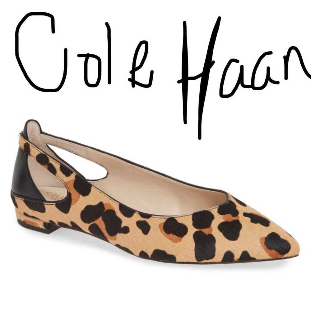 Cole Haan Ramsey Jaguar Print Calf Hair Ballet Fl… - image 1