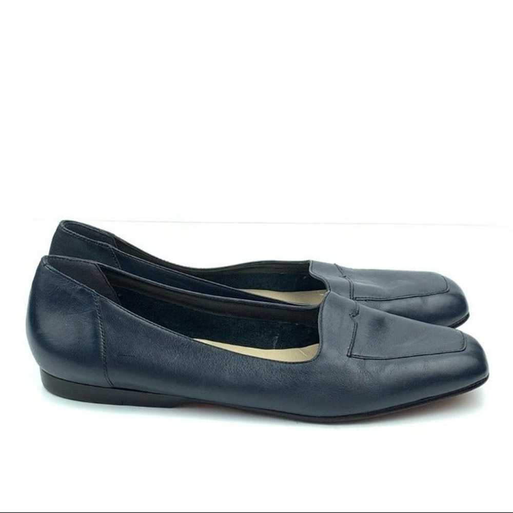 Enzo Angiolini Bellevue flat 9.5 navy blue leathe… - image 11