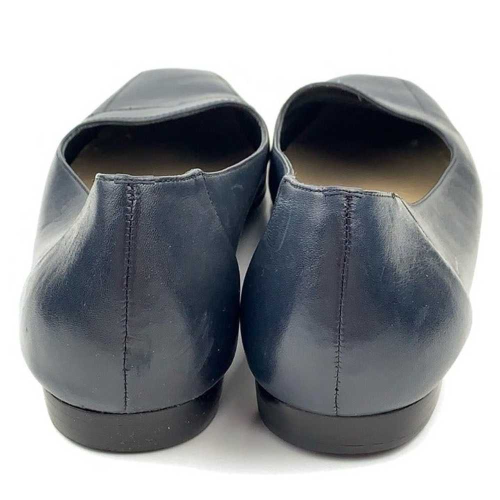 Enzo Angiolini Bellevue flat 9.5 navy blue leathe… - image 3