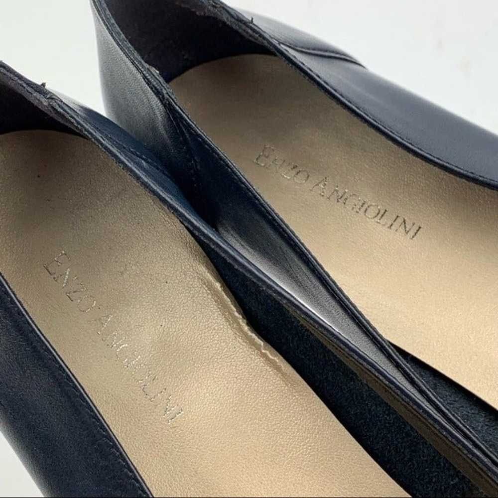 Enzo Angiolini Bellevue flat 9.5 navy blue leathe… - image 9