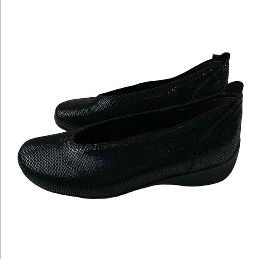 New!  Womens Wolky Ballet Shoe Black Reptile Shim… - image 2