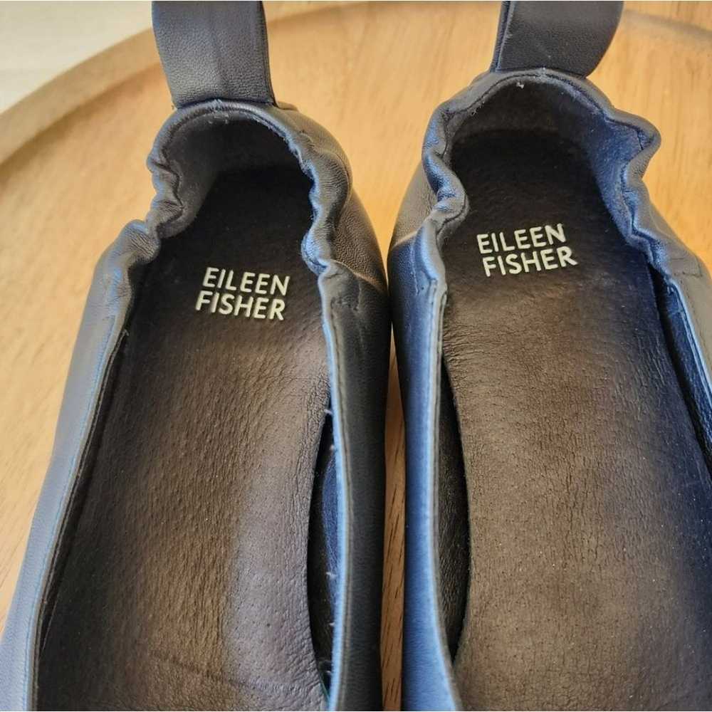 Eileen Fisher Naomi Nappa black leather ballet fl… - image 5