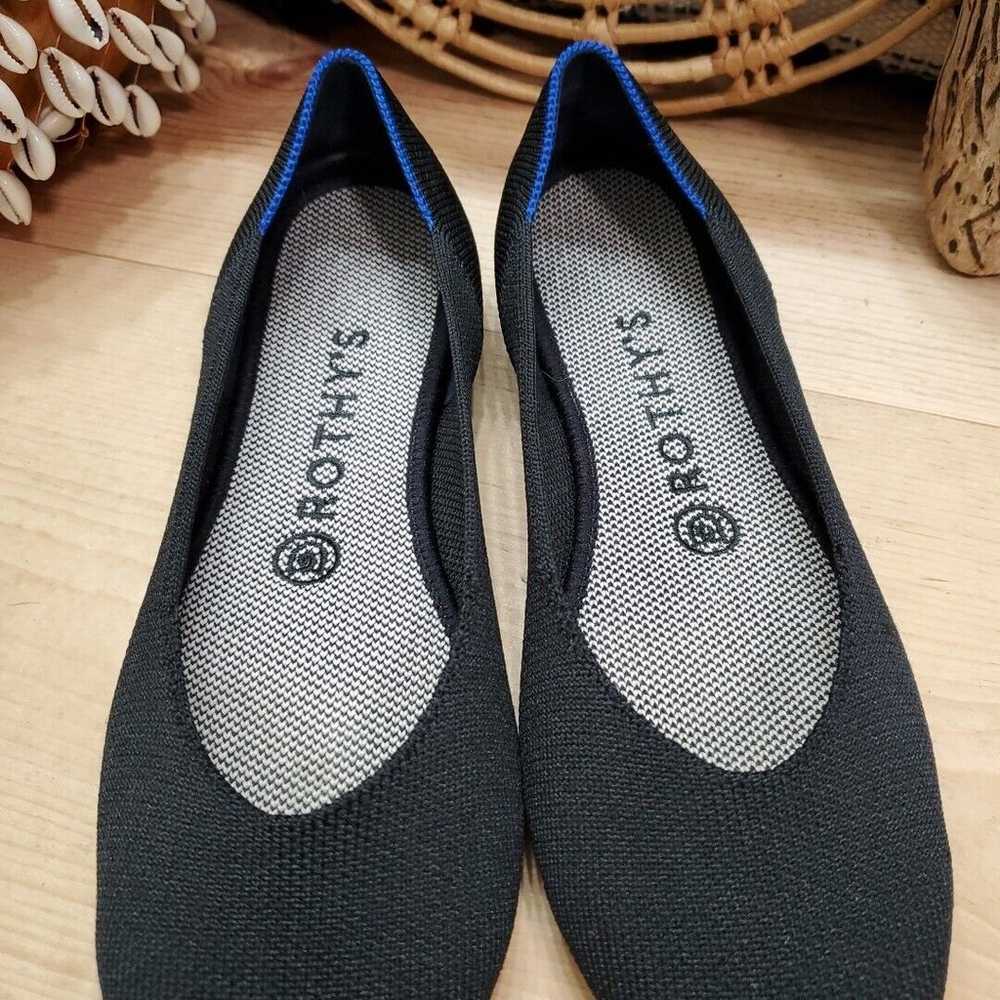 Rothy's The Square Black Ballet Flats Comfort Tra… - image 7