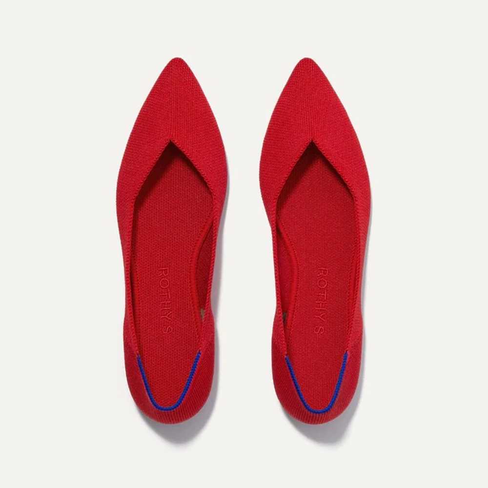 Rothy’s The Point Flats Bright Red size 7 - image 1