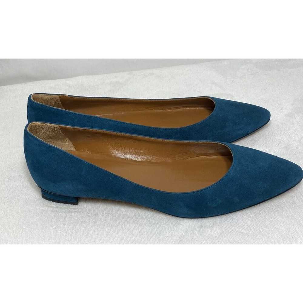 Aquatalia Blue Suede Flat Shoes Women’s 8 - image 4