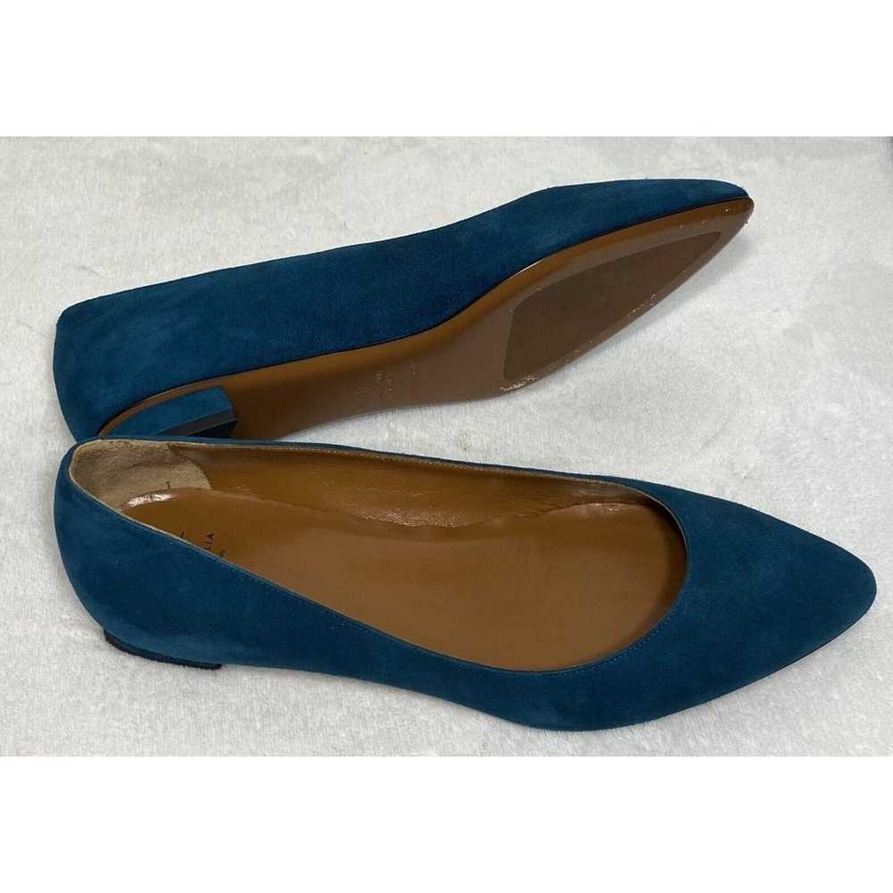 Aquatalia Blue Suede Flat Shoes Women’s 8 - image 6