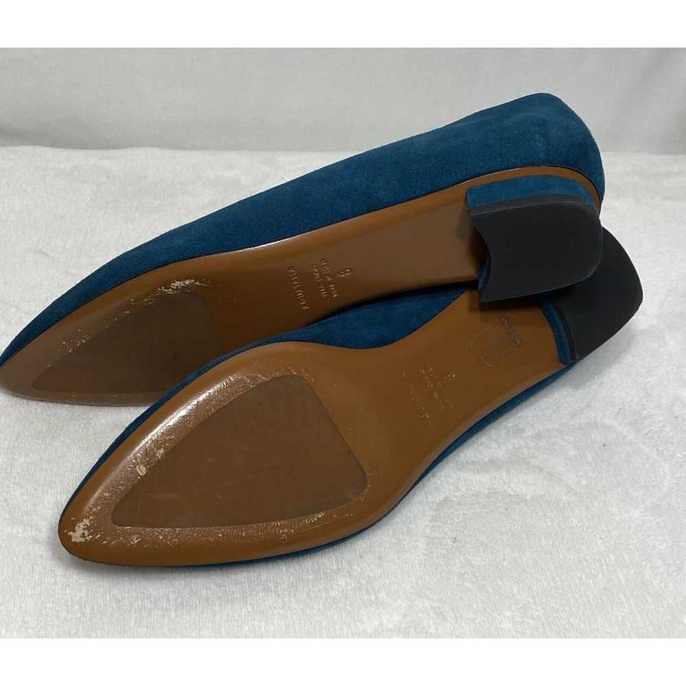 Aquatalia Blue Suede Flat Shoes Women’s 8 - image 7