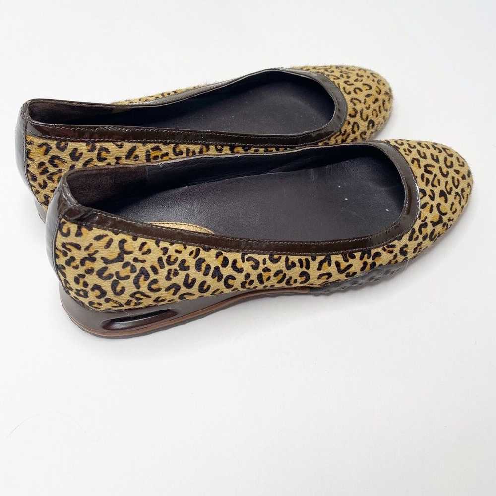 Womens Cole Haan Leopard Print Calf Hair Flats Ni… - image 3
