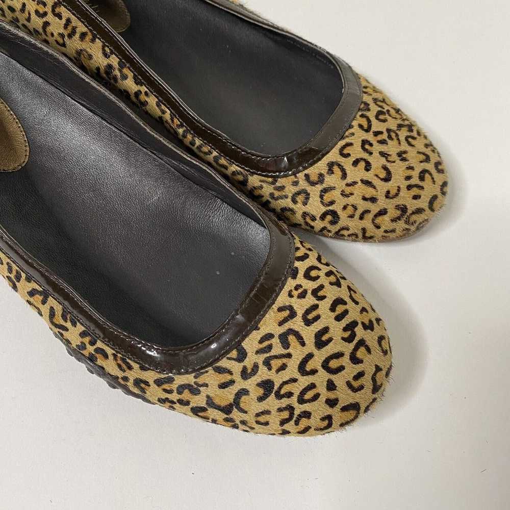 Womens Cole Haan Leopard Print Calf Hair Flats Ni… - image 9