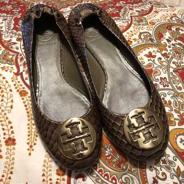 Tory Burch Snake Skin Flats