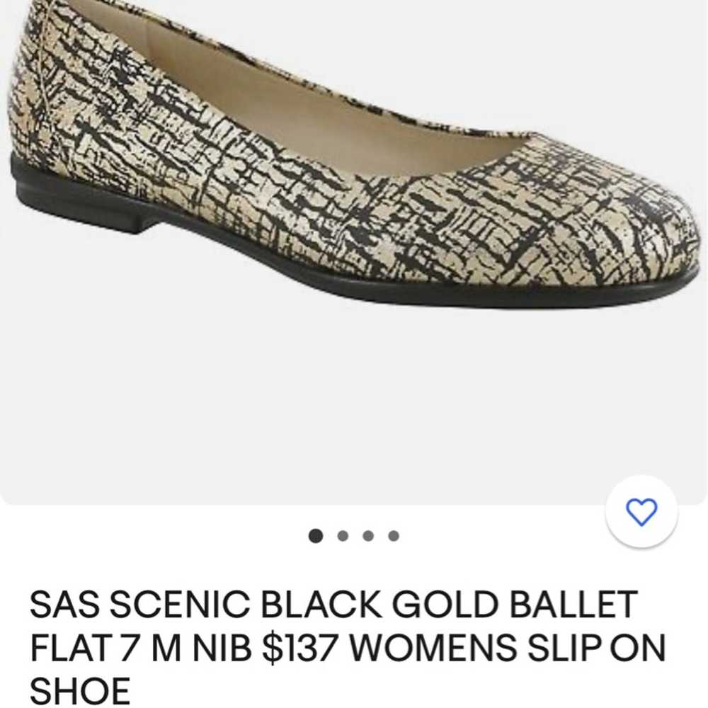 SAS Ballet Flats Gold and Black Sz: 7-1/2 N - image 6