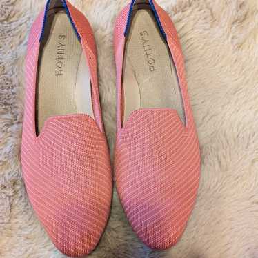 Women's Rothys almond loafer ruby grapefruit twill