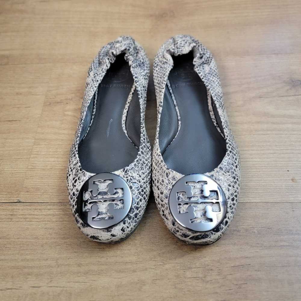 TORY BURCH Python Animal Print Ballet Flats - image 2