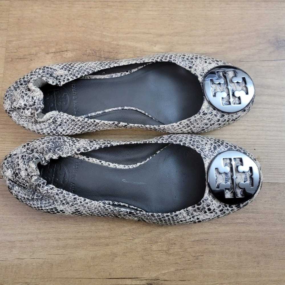 TORY BURCH Python Animal Print Ballet Flats - image 6