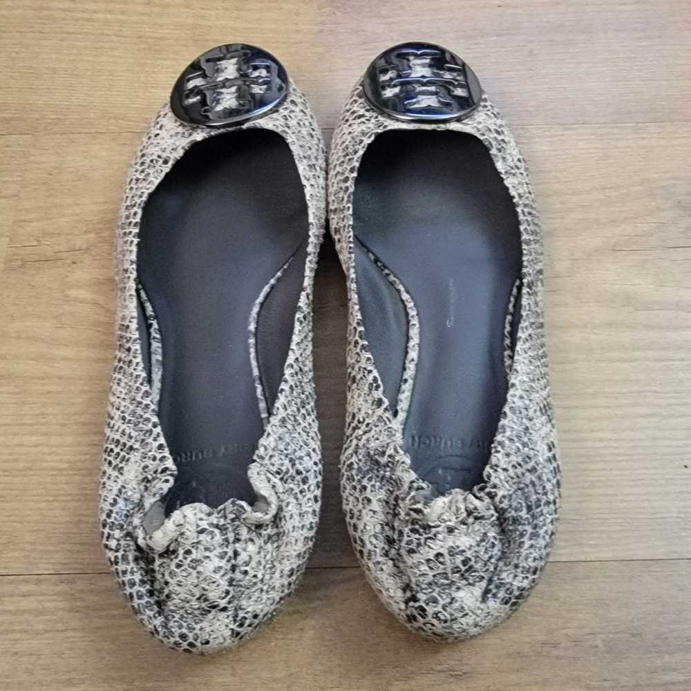 TORY BURCH Python Animal Print Ballet Flats - image 7