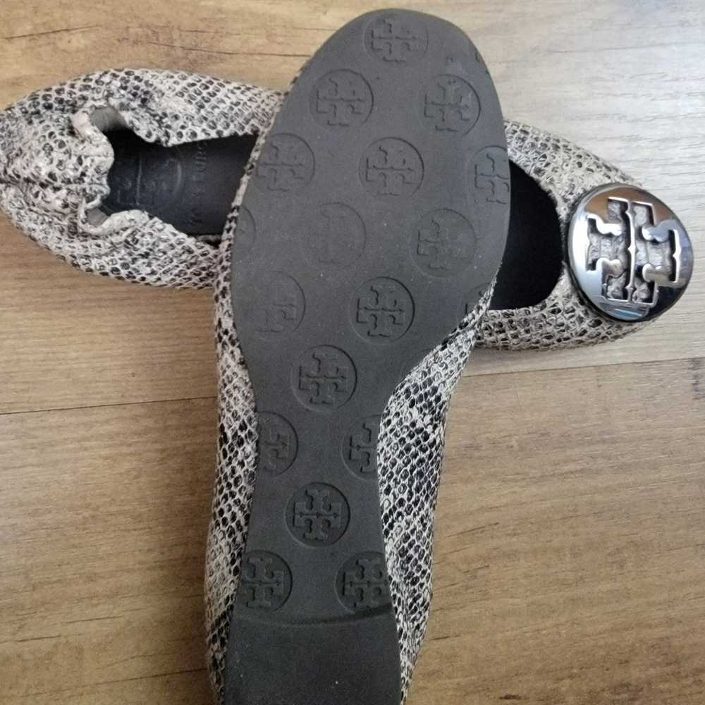 TORY BURCH Python Animal Print Ballet Flats - image 8