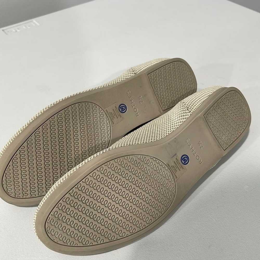 Rothy’s size 7.5 ecru almond round toe loafers - image 11