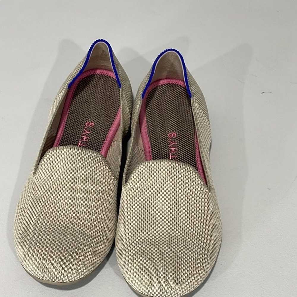 Rothy’s size 7.5 ecru almond round toe loafers - image 2