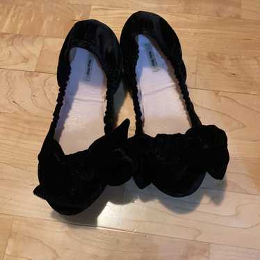 Miu Miu velvet bow ballet flats - image 1