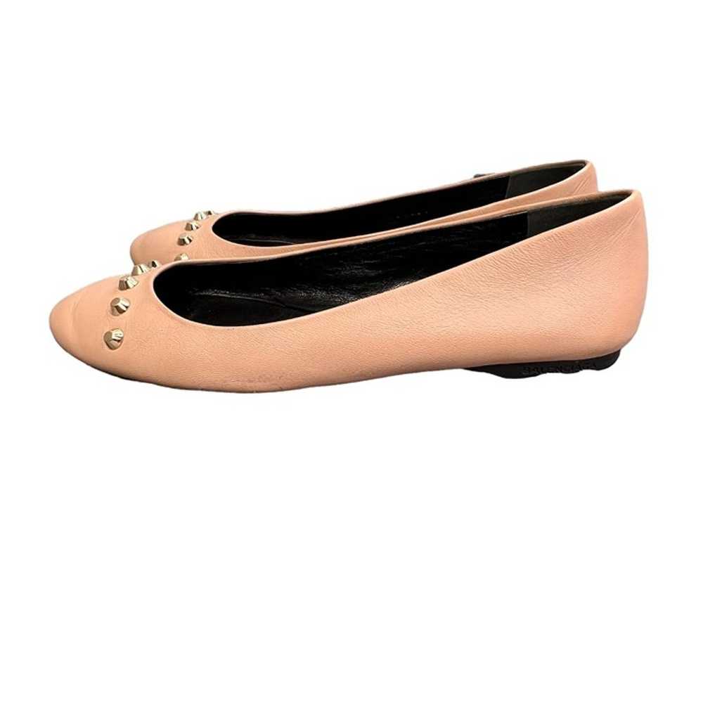 Balenciaga Leather Ballet Flat Studded size 38 US… - image 3