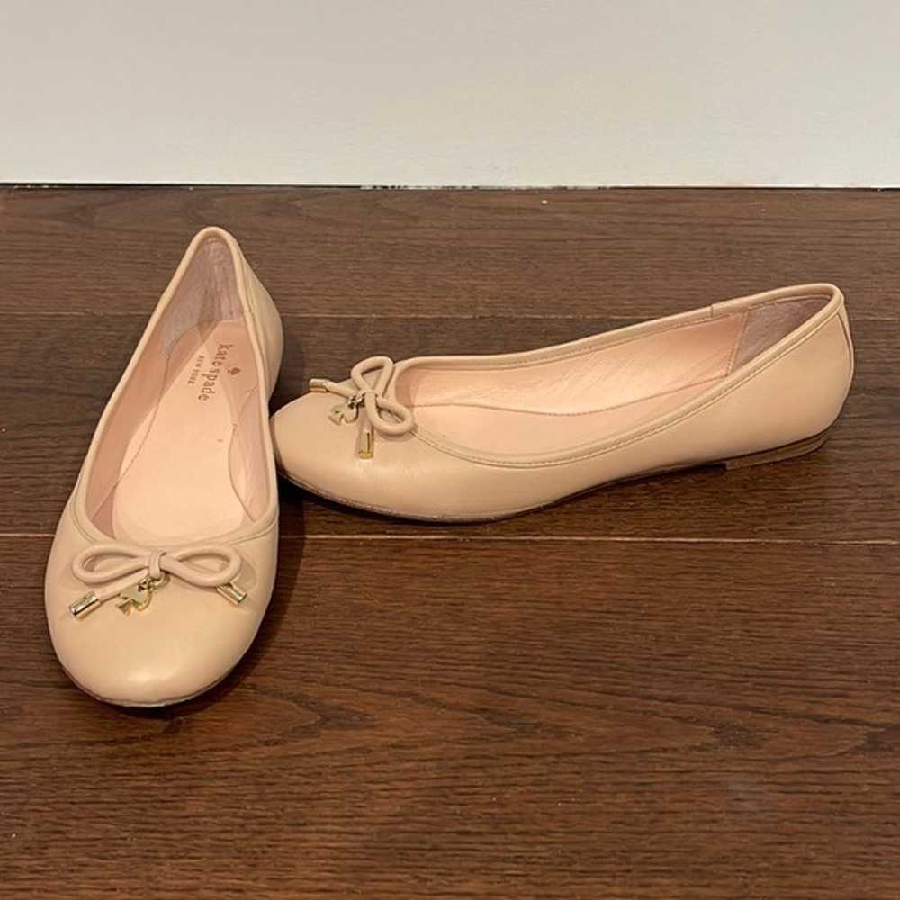 Kate Spade Tan/Baby Pink Ballet Flats Size 8 - image 1