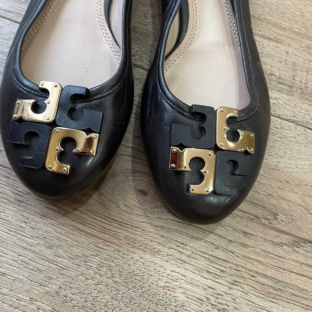 Tory Burch Lowell Ballerina brown/ gold flats sho… - image 2