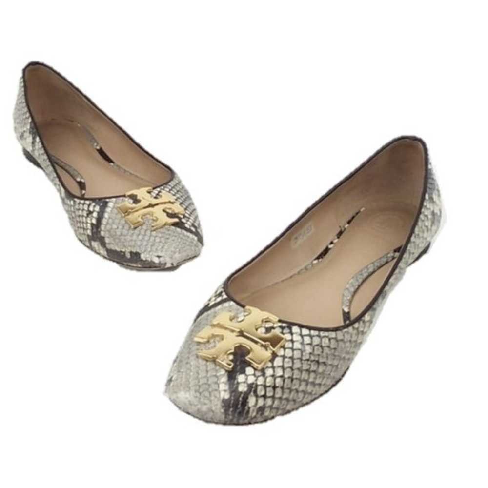 Tory Burch Raleigh Ballet Gold/Snakeskin - image 2