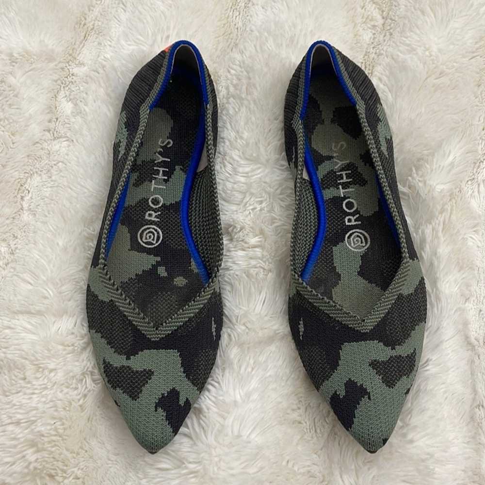 Rothy's The Point Green Camo Flats - image 1