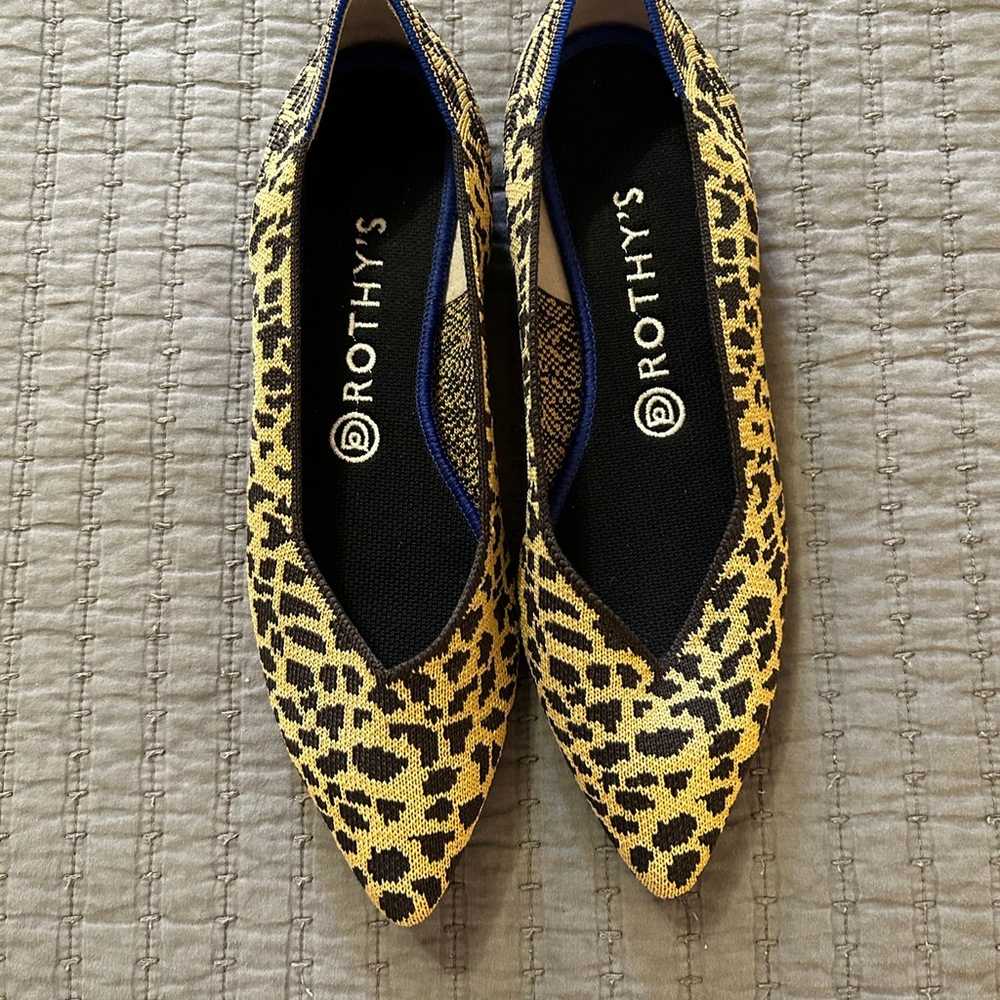 Rothy’s Flats Women’s Cheetah Print Pointed Toe S… - image 1