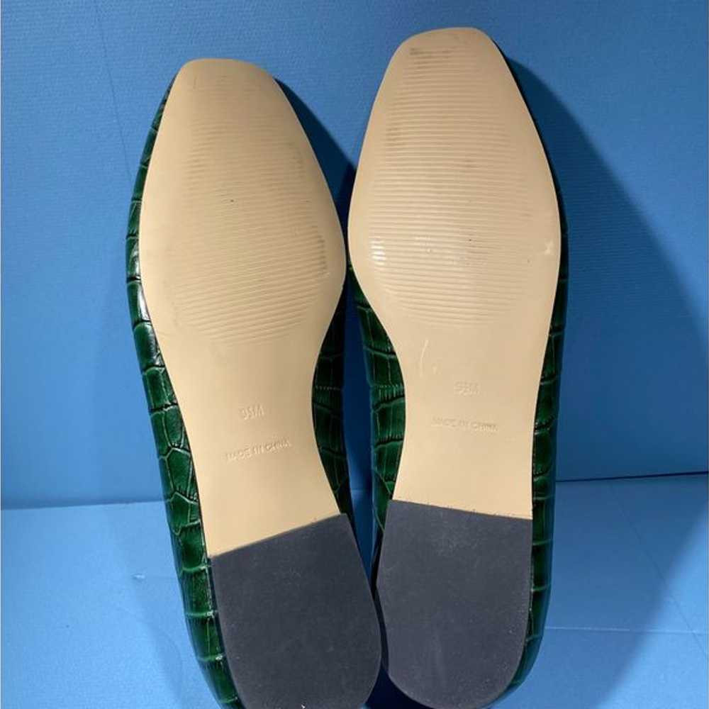 Talbots Women's Ballet Flats Green Croc Prints  L… - image 6