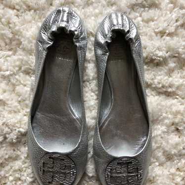 Silver Tory Burch Flats - image 1