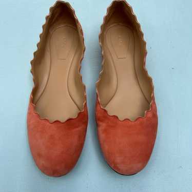 Chloe Lauren Scalloped Ballet Flats