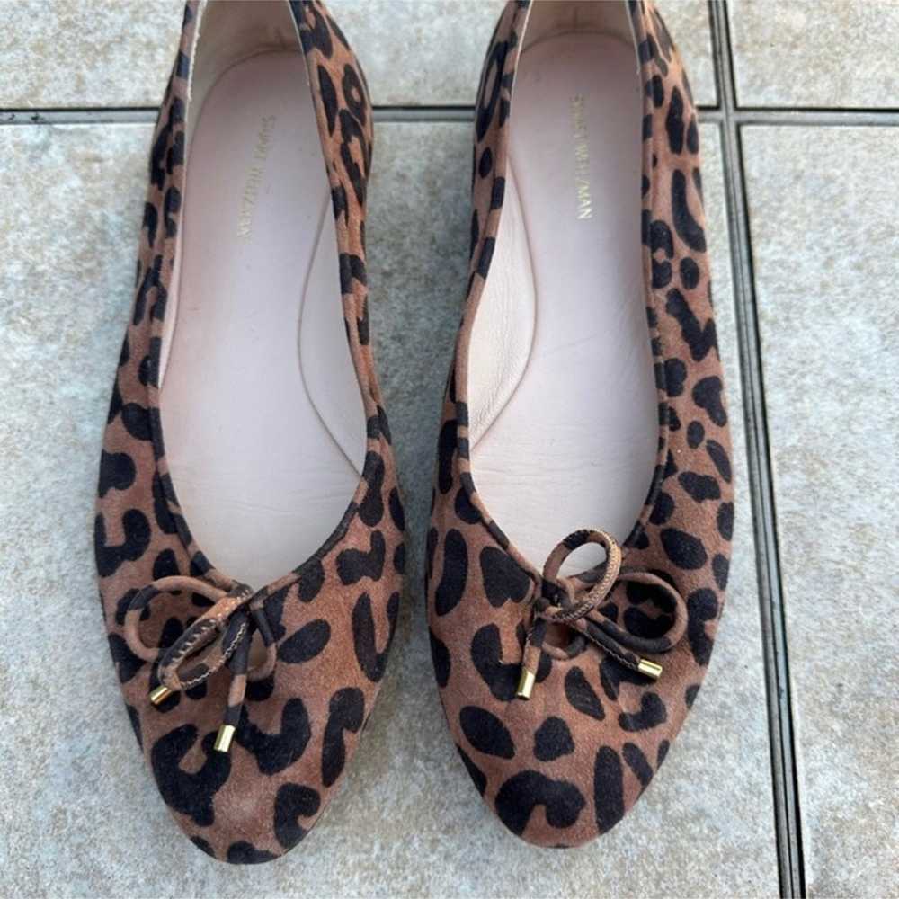 Stuart Weitzman Gabby Cheetah Print Bow Leather B… - image 7