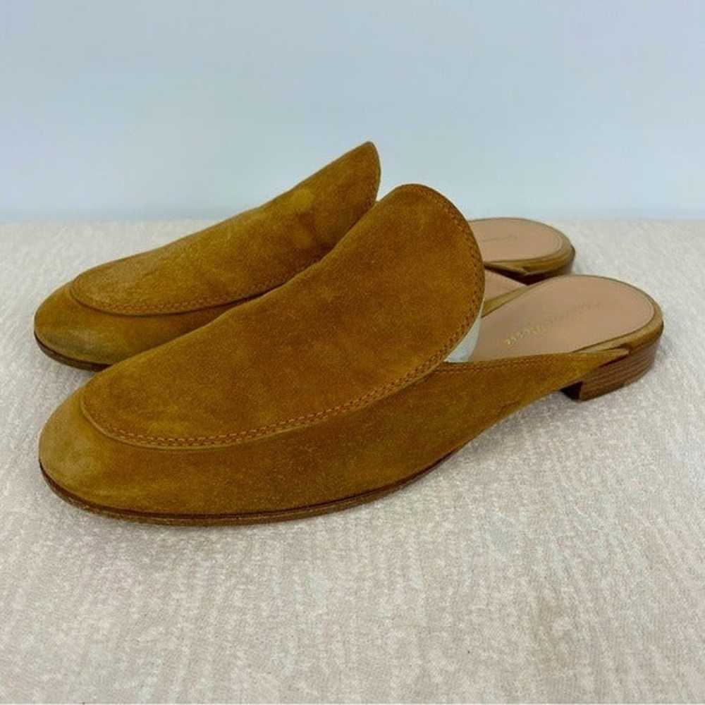 Gianvito Rossi Brown Suede Slip On Flats Mules Si… - image 1