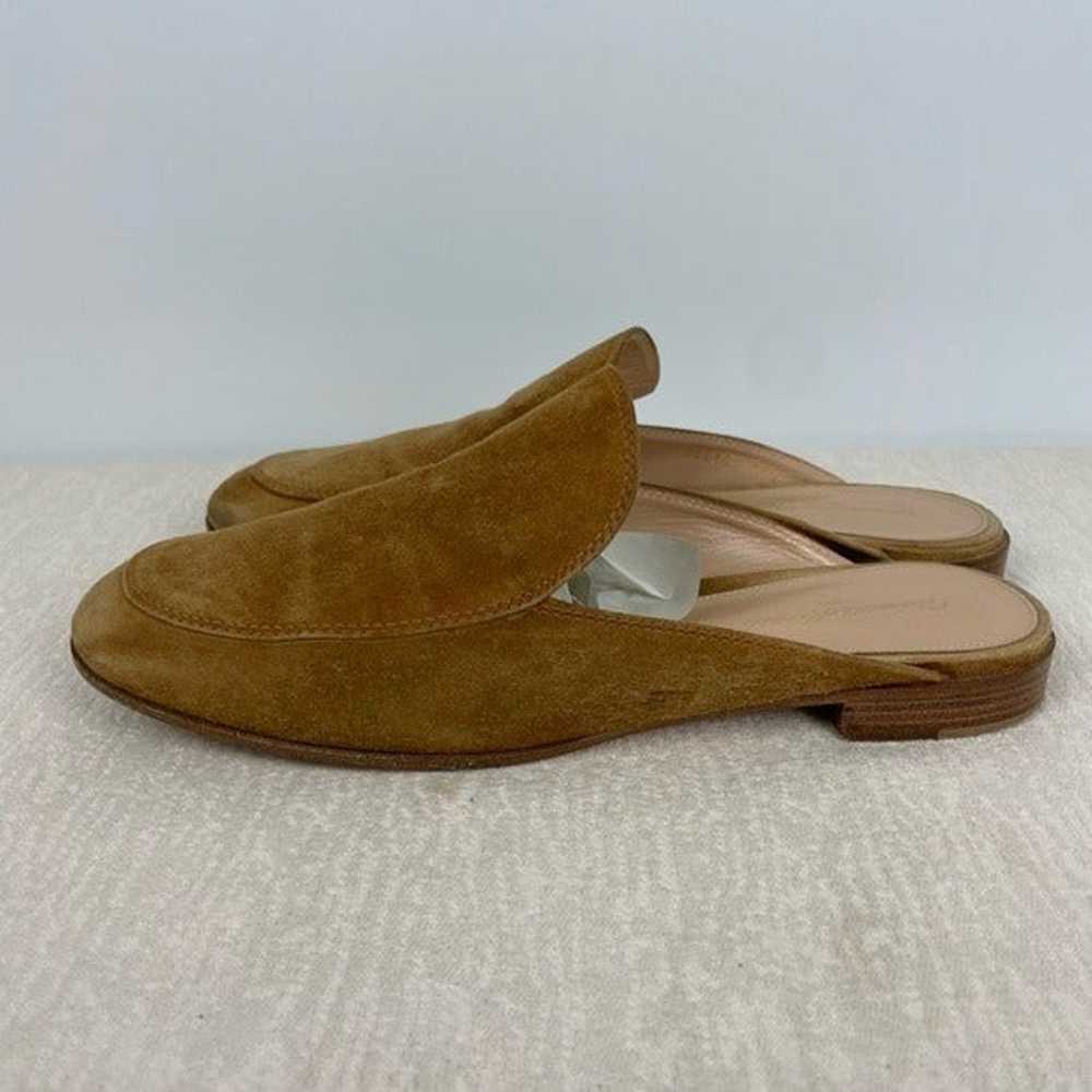 Gianvito Rossi Brown Suede Slip On Flats Mules Si… - image 2