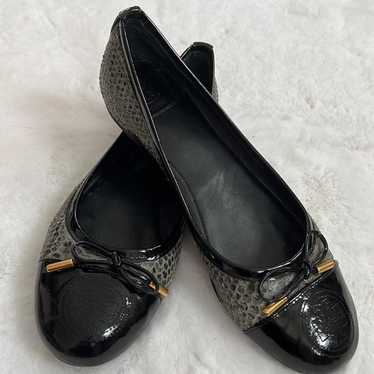 Tory Burch Snakeskin and Leather Flats - image 1