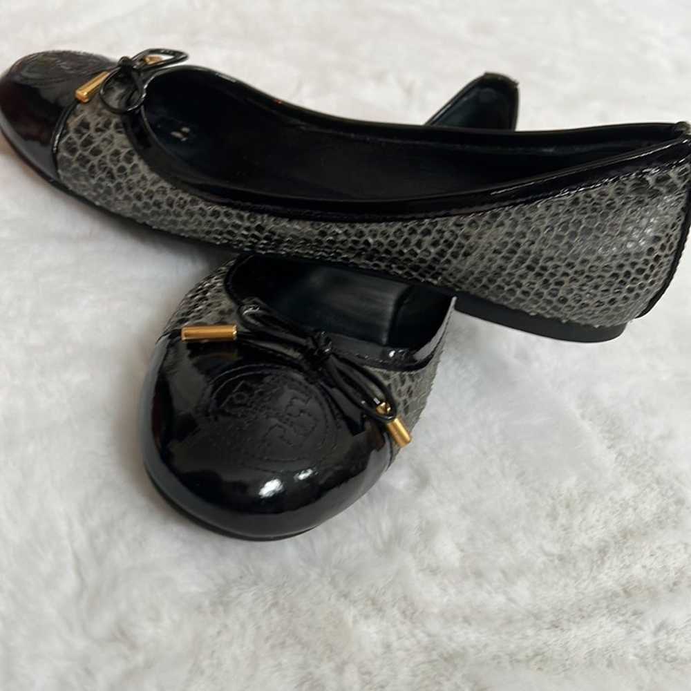 Tory Burch Snakeskin and Leather Flats - image 2