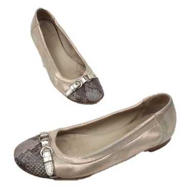 AGL Icon Champagne Silver Snake Flats - image 1